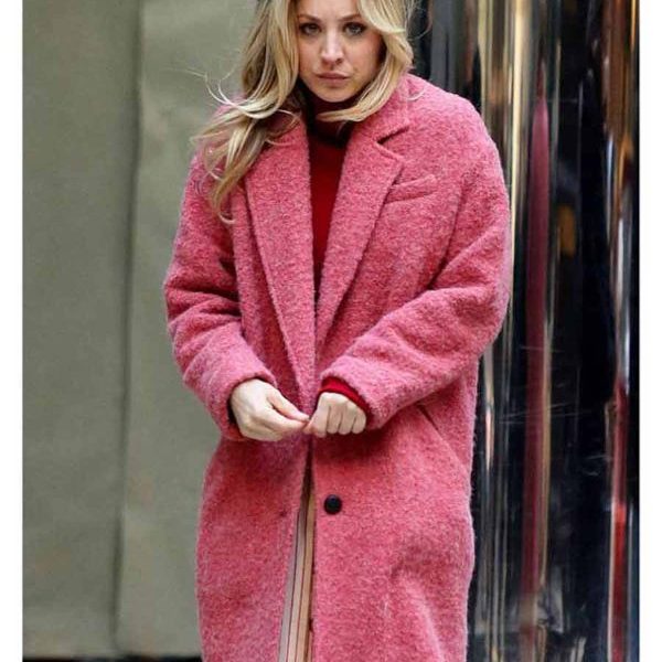 The Flight Attendant Kaley Cuoco Pink Coat