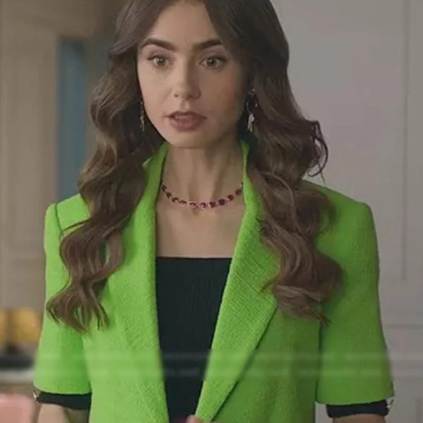 Green Cropped Blazer