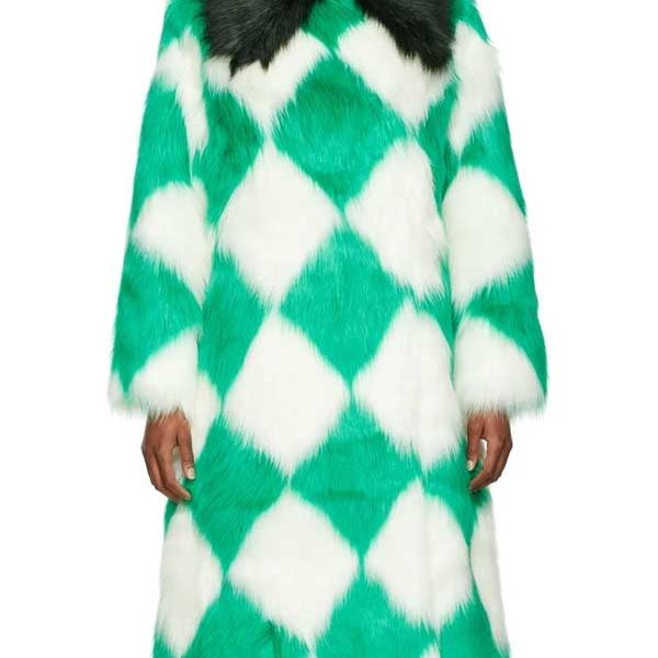 Emily in Paris S02 Diamond Check Fur Coat