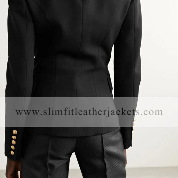 Womens Breasted Wool Blazer