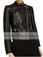 Arrow Dinah Drake Black Padded Leather Jacket