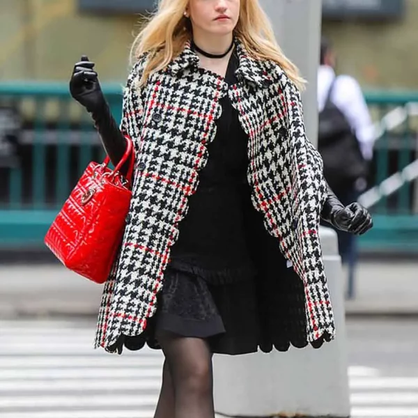 Inventing Anna Anna Delvey Check Wool Trench Coat