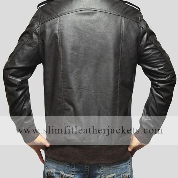 Mens Leather Bomber Jacket