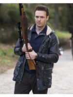 Ross Marquand The Walking Dead Hooded Leather Jacket