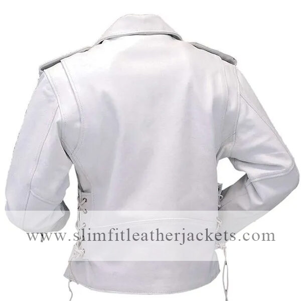 White Motorcycle Leather Jacket
